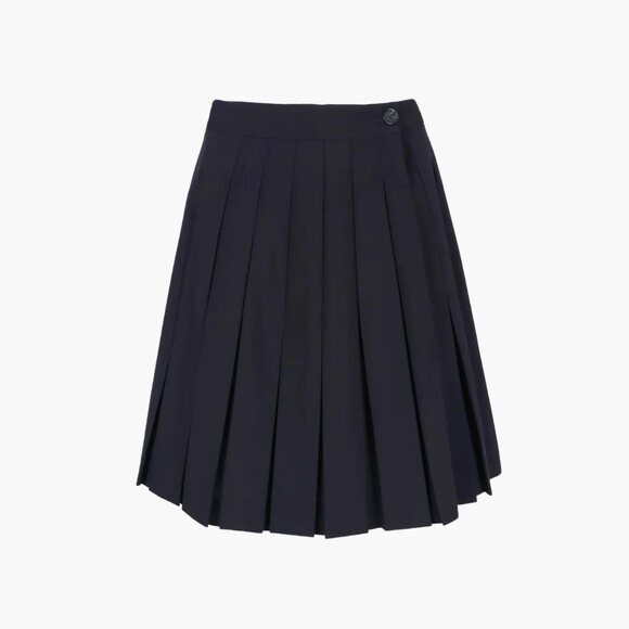 Sandy Liang Astra Dark Navy Mini Pleated Skort - Picture 3 of 6